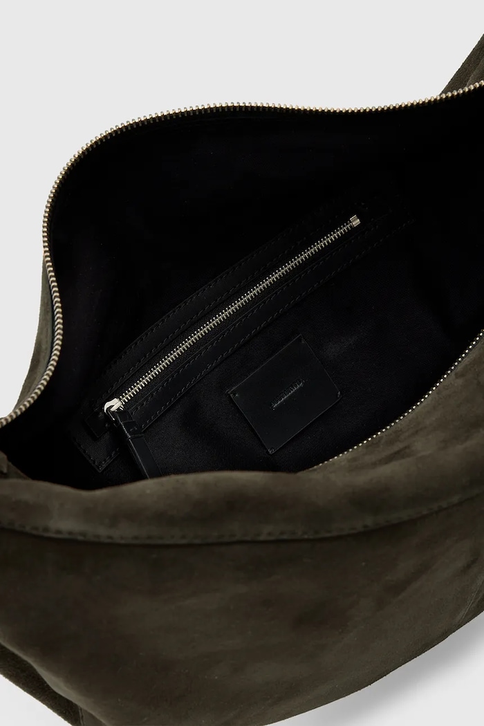Geantă de mana din piele întoarsă LUNA AllSaints maro W388XD