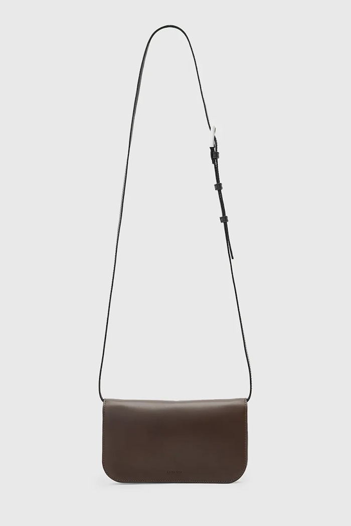 AllSaints poșetă de piele MAEVE uni maro W268XD
