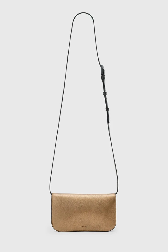 AllSaints poșetă de piele MAEVE uni aur W275XD