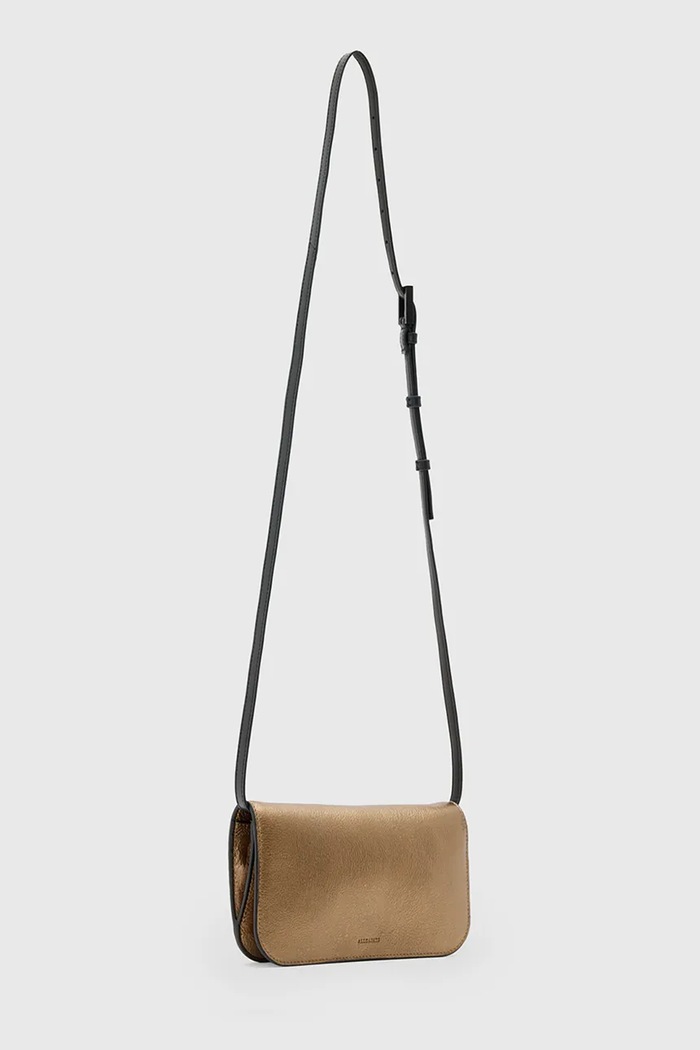 AllSaints poșetă de piele MAEVE W275XD aur AW25