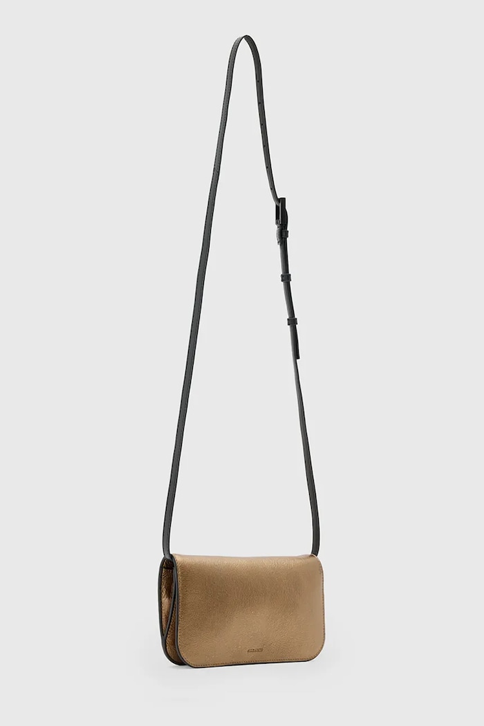 AllSaints poșetă de piele MAEVE W275XD aur AW25