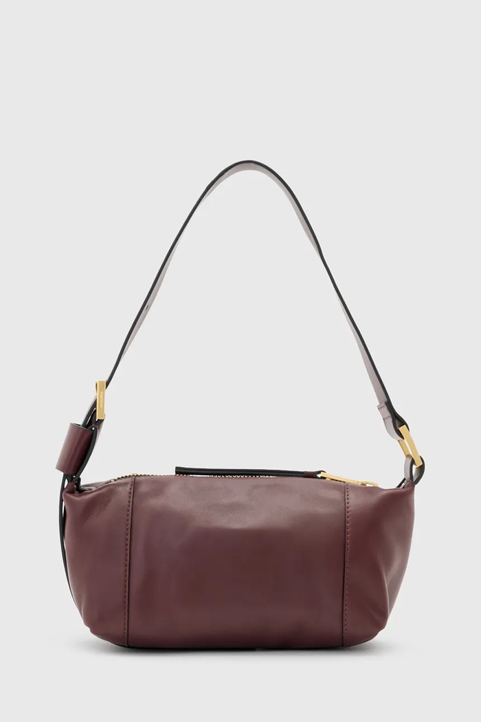 Kožená kabelka AllSaints VEGA W196XD červená AW25
