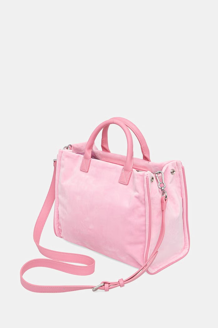 Akcesoria Juicy Couture torebka shopper damska welurowa Iris Velvet BIJIR8944WZC różowy