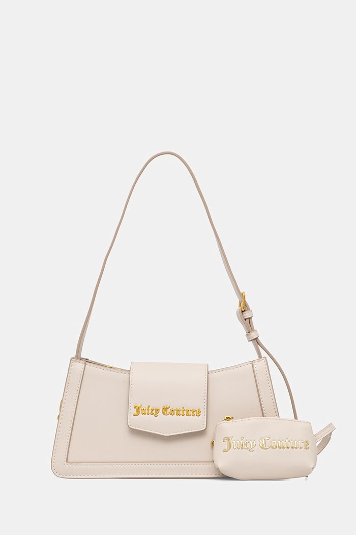 Juicy Couture kabelka typu baguette dámska z imitácie kože Lily béžová BIJLL8952WVP