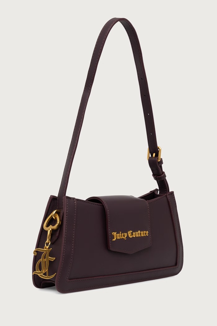 Juicy Couture Torebka bagietka damska z imitacji skóry Lily BIJLL8952WVP fioletowy SS26