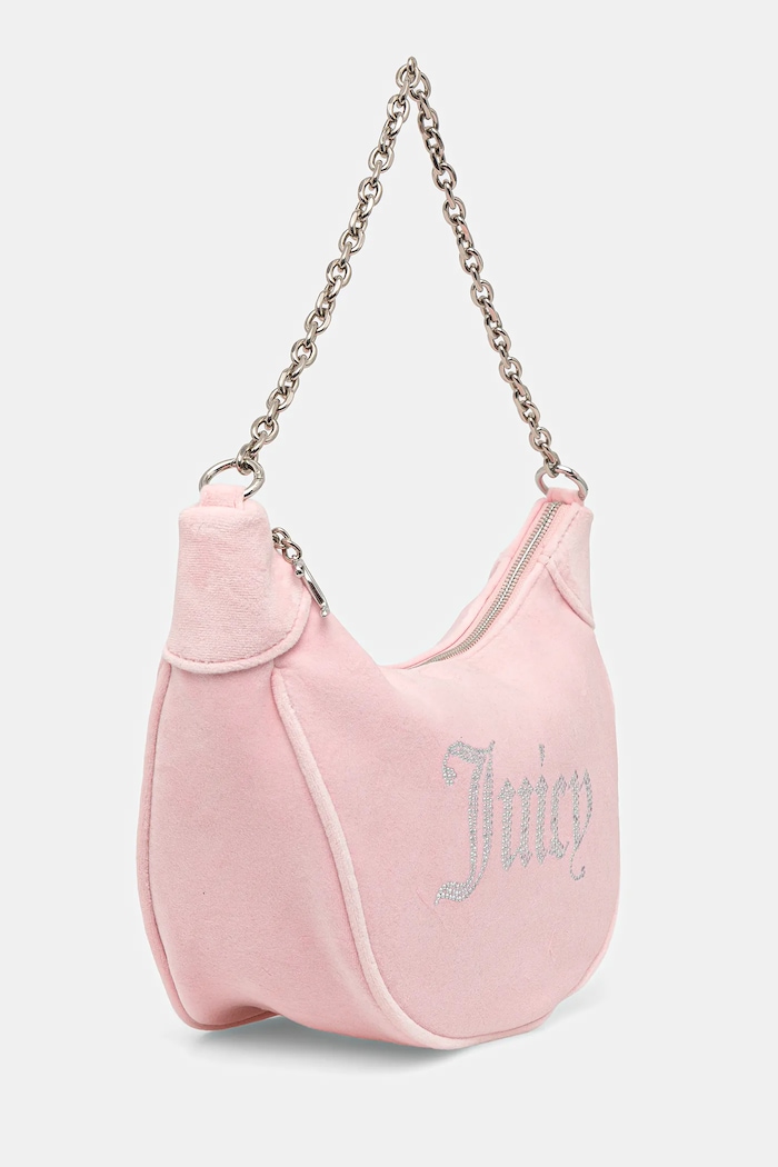 Juicy Couture τσάντα κρουασάν γυναικεία βελούρινη Kimberly BIJQL8933WPO ροζ SS26