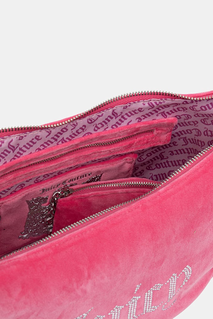 Juicy Couture kabelka rohlík dámská velurová Kimberly BIJQL8933WPO růžová