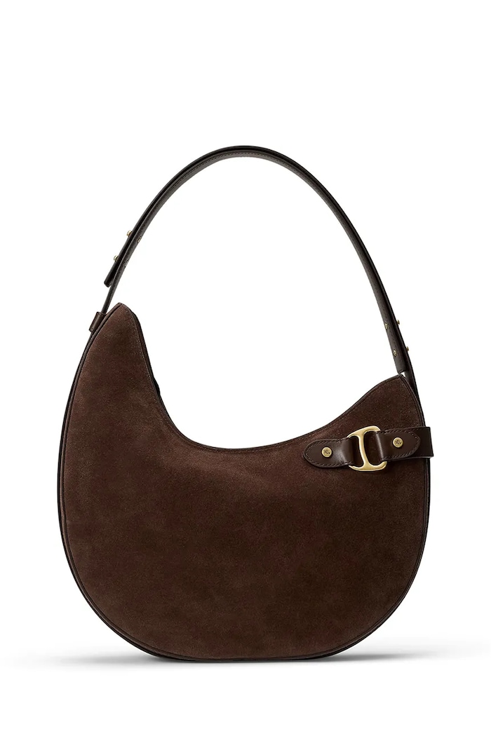 Lauren Ralph Lauren torebka shopper damska skórzana brązowy 431980157