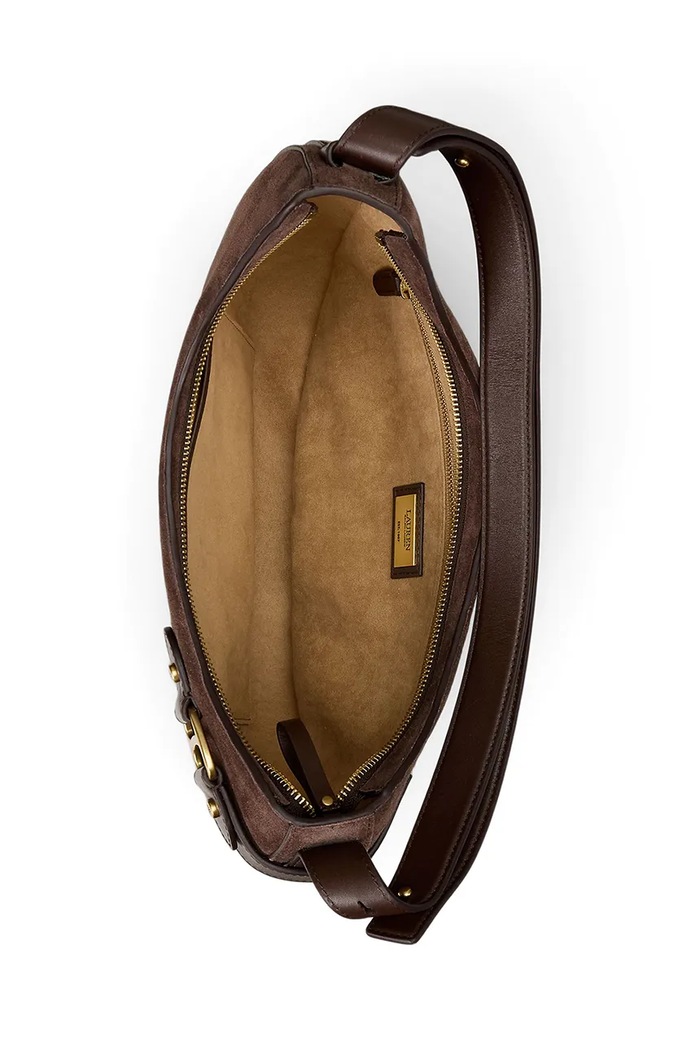 Lauren Ralph Lauren torebka shopper damska skórzana brązowy 431980157