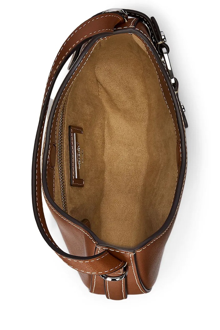 Kožená kabelka Lauren Ralph Lauren hnedá 431980159