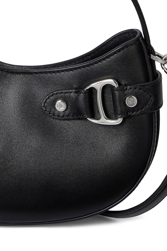 Kožená kabelka Lauren Ralph Lauren 431980159 čierna