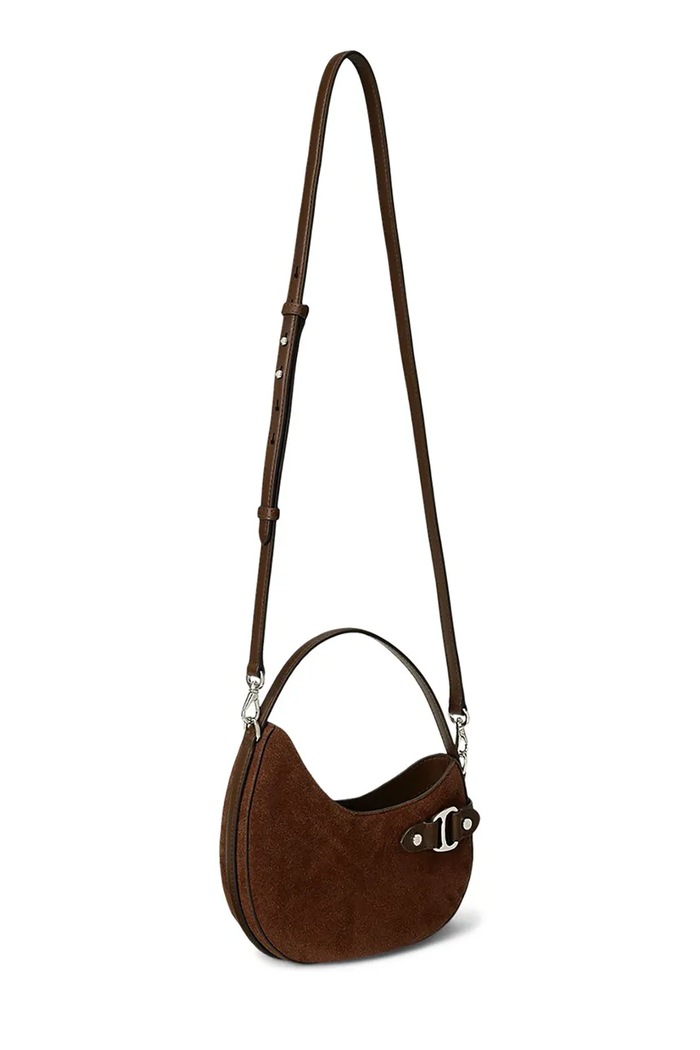 Lauren Ralph Lauren geantă de mână din piele întoarsă 431980160 maro AW25