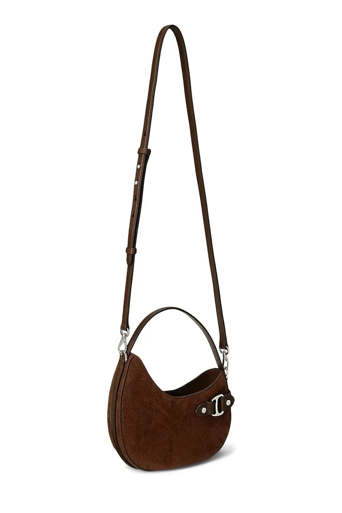 Lauren Ralph Lauren geantă de mână din piele întoarsă 431980160 maro AW25