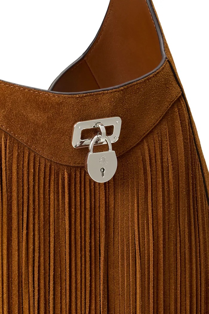 Lauren Ralph Lauren torebka zamszowa 431980172 brązowy