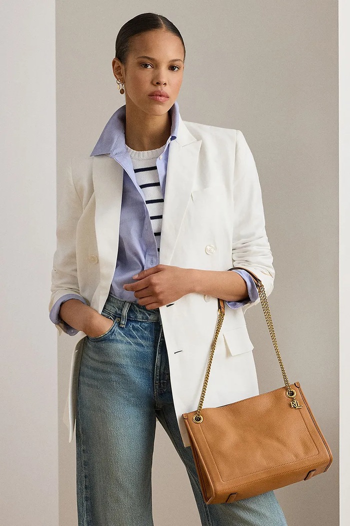 Δερμάτινη τσάντα Lauren Ralph Lauren 431980173