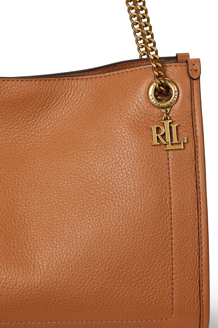 Δερμάτινη τσάντα Lauren Ralph Lauren 431980173 καφέ