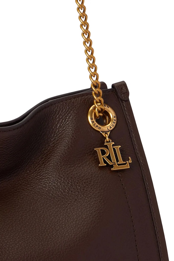 Torebka damska skórzana Lauren Ralph Lauren brązowy 431980173
