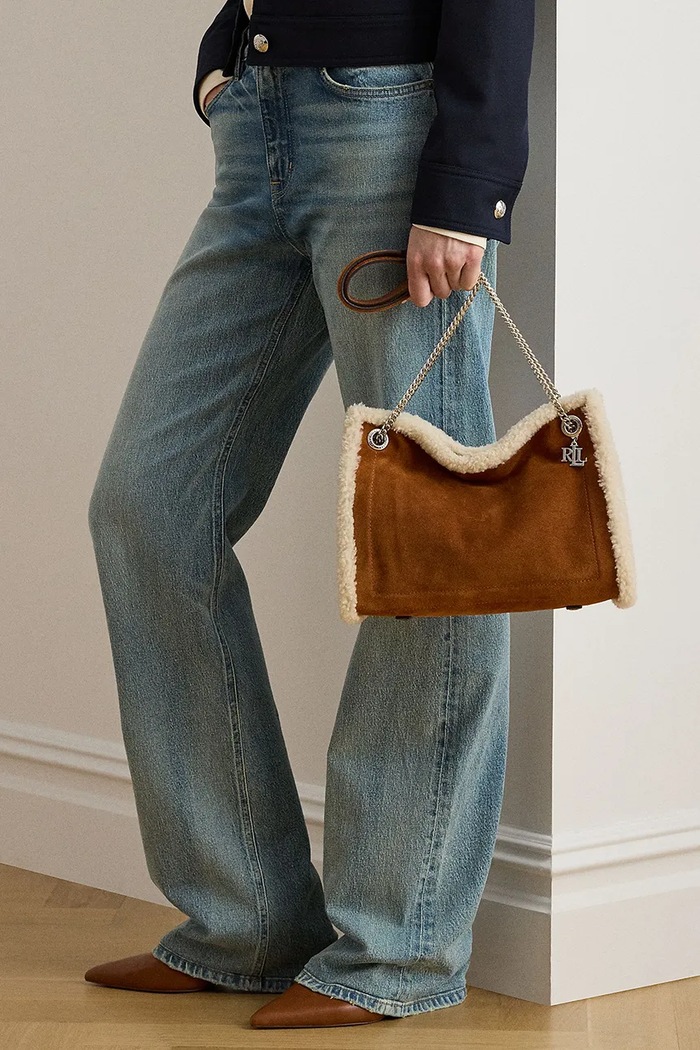 Lauren Ralph Lauren torebka zamszowa 431980182