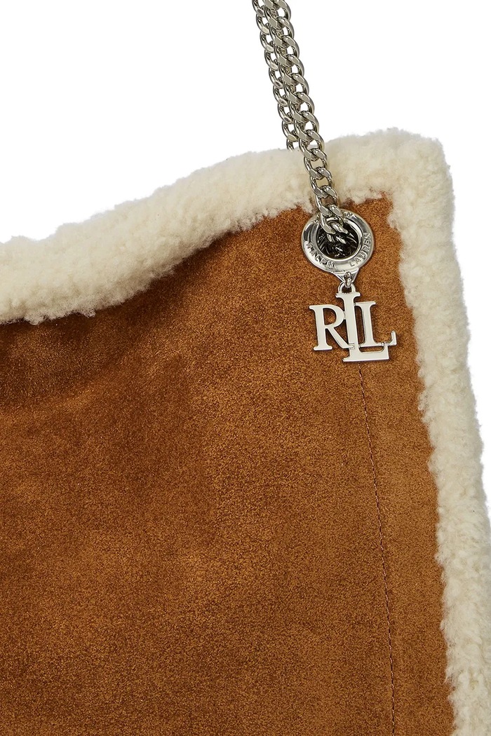 Lauren Ralph Lauren torebka zamszowa 431980182 brązowy