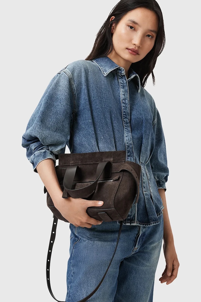 AllSaints Geantă de mână din piele întoarsă PEREZ W358XD