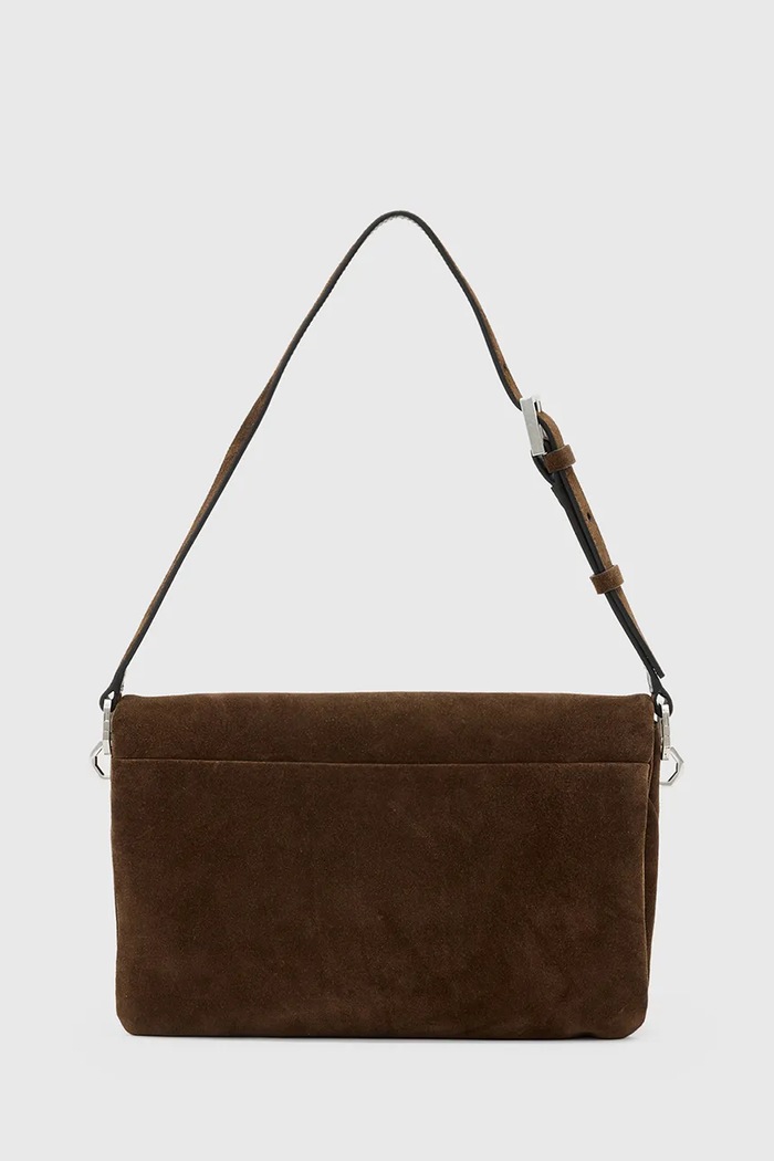 Accesorii AllSaints Geantă de mână din piele întoarsă ONDINE W293XD maro