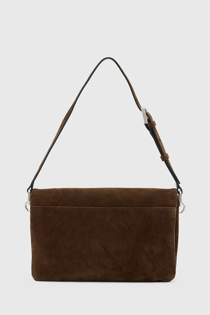 Accesorii AllSaints Geantă de mână din piele întoarsă ONDINE W293XD maro