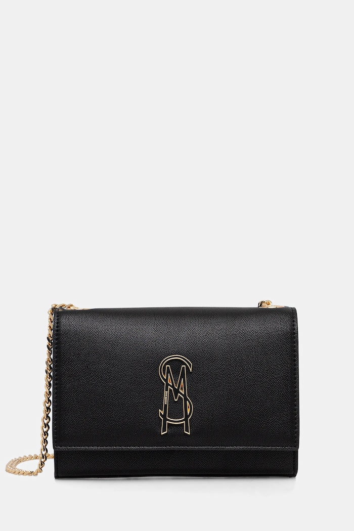 Steve Madden dámska kabelka do ruky z imitácie kože Bramone nášivka čierna SM13001312