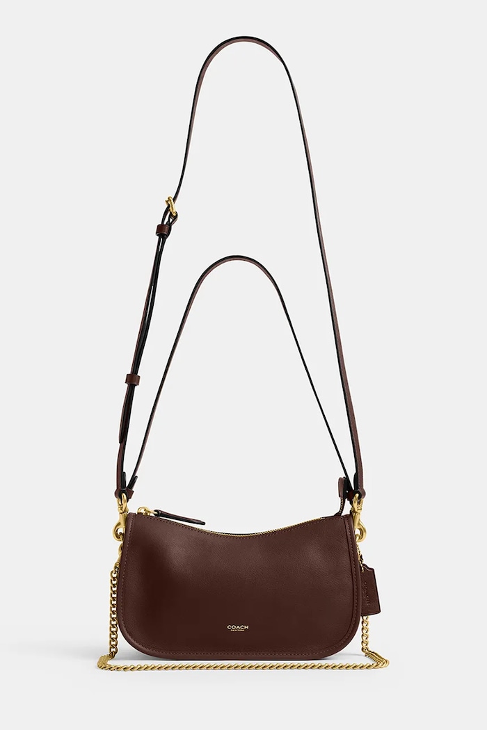 Coach Waverly geantă damska din piele CCC36 maro SS26