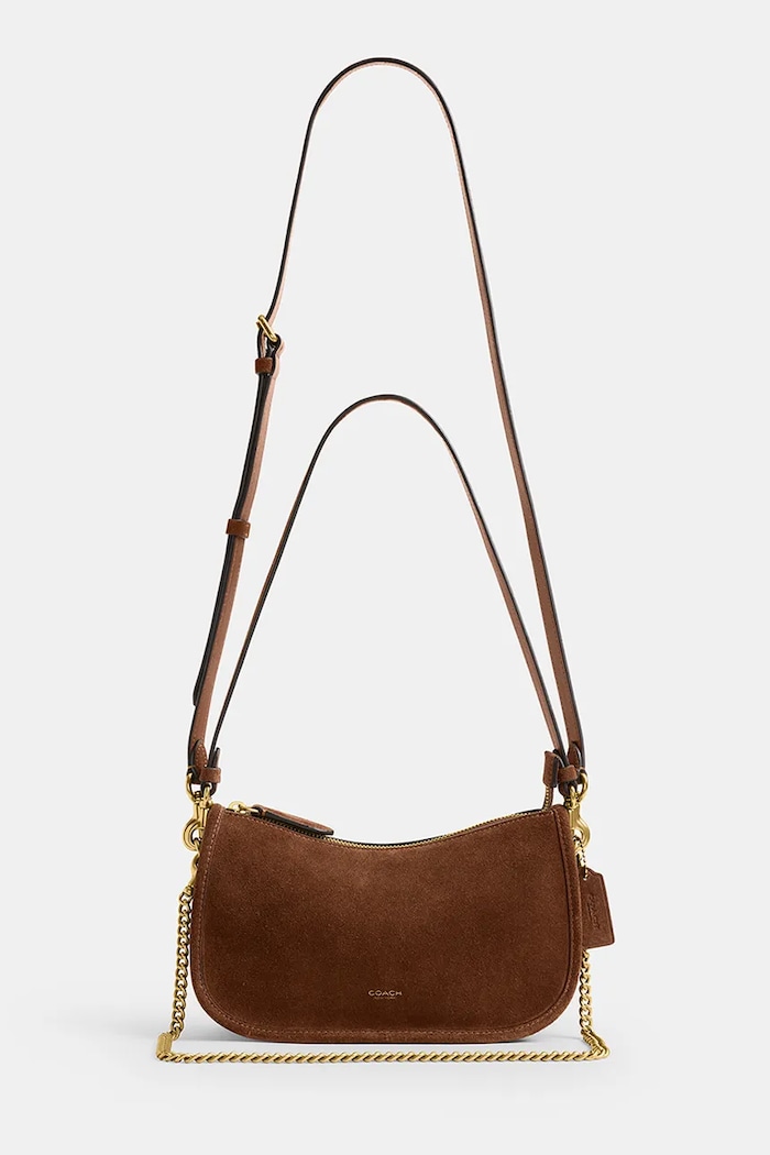 Coach poșetă de piele Waverly CCC37 maro AW25