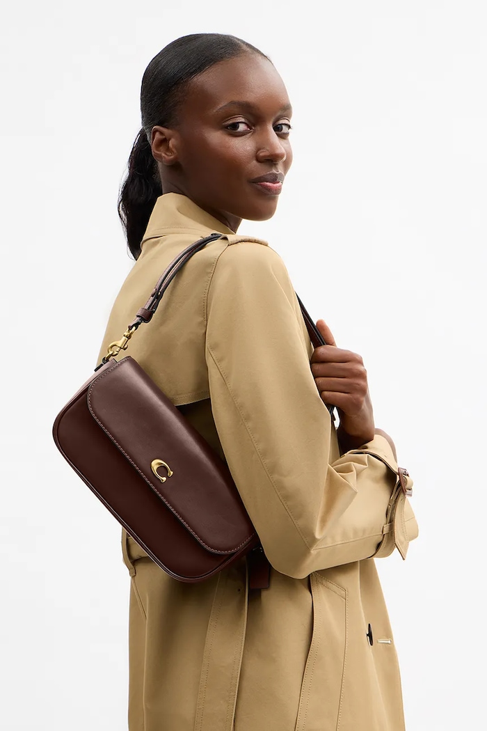 Coach torebka skórzana Brook Flap Chain Bag CAN90