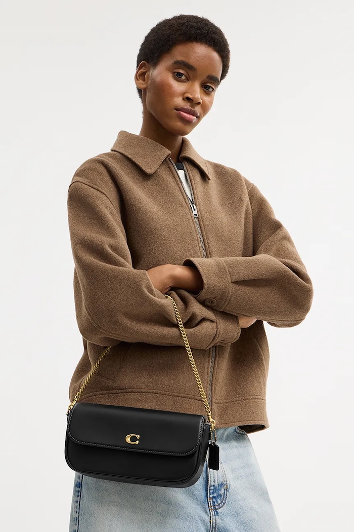 Coach torebka skórzana Brook Flap Chain Bag CAN90