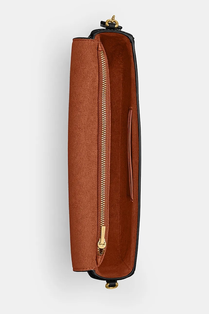 Coach torebka skórzana Brook Flap Chain Bag CAN90 czarny