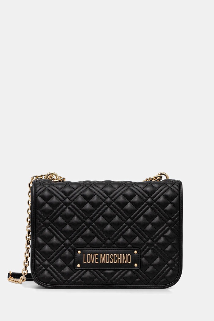Love Moschino poșetă imprimeu negru JC4000PP0NLA0000