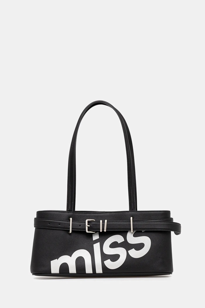 Miss Sixty geantă de mana din piele intoarsa nu incape in A4 negru 6S3GJ81600