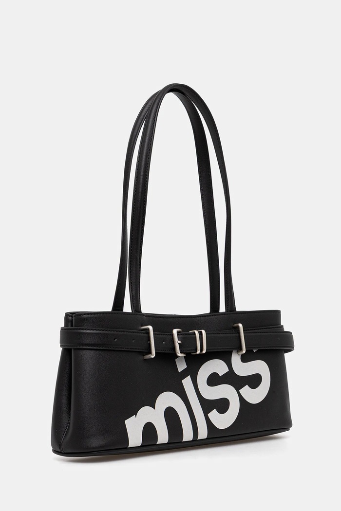 Miss Sixty geantă de mana din piele intoarsa 6S3GJ81600 negru AW25