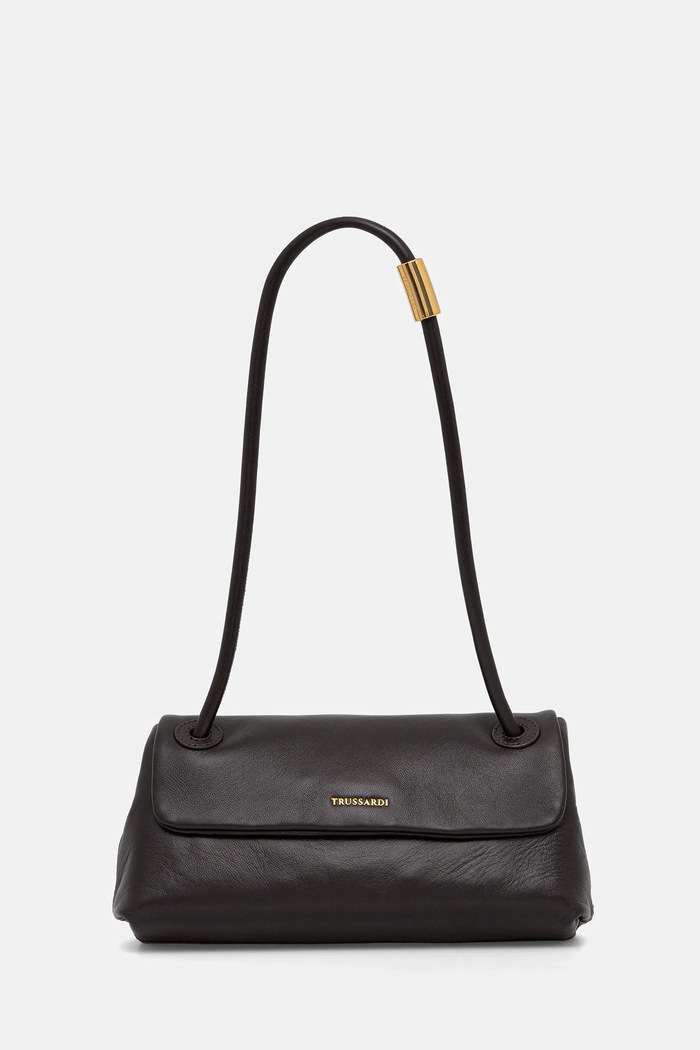 Trussardi Δερμάτινη τσάντα Trussardi καφέ Z610E005987N