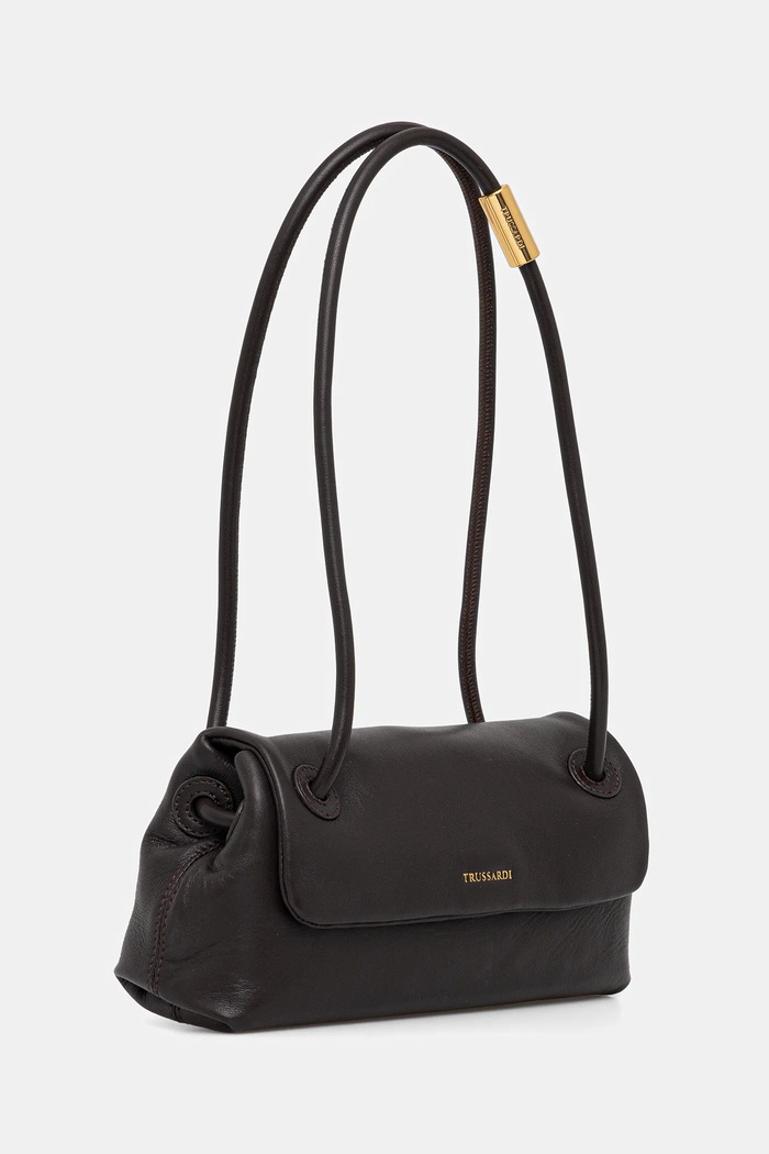 Trussardi Δερμάτινη τσάντα Trussardi Z610E005987N καφέ AW25