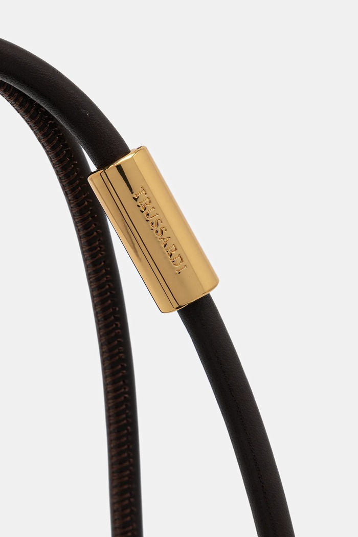 Δερμάτινη τσάντα Trussardi Trussardi καφέ Z610E005987N
