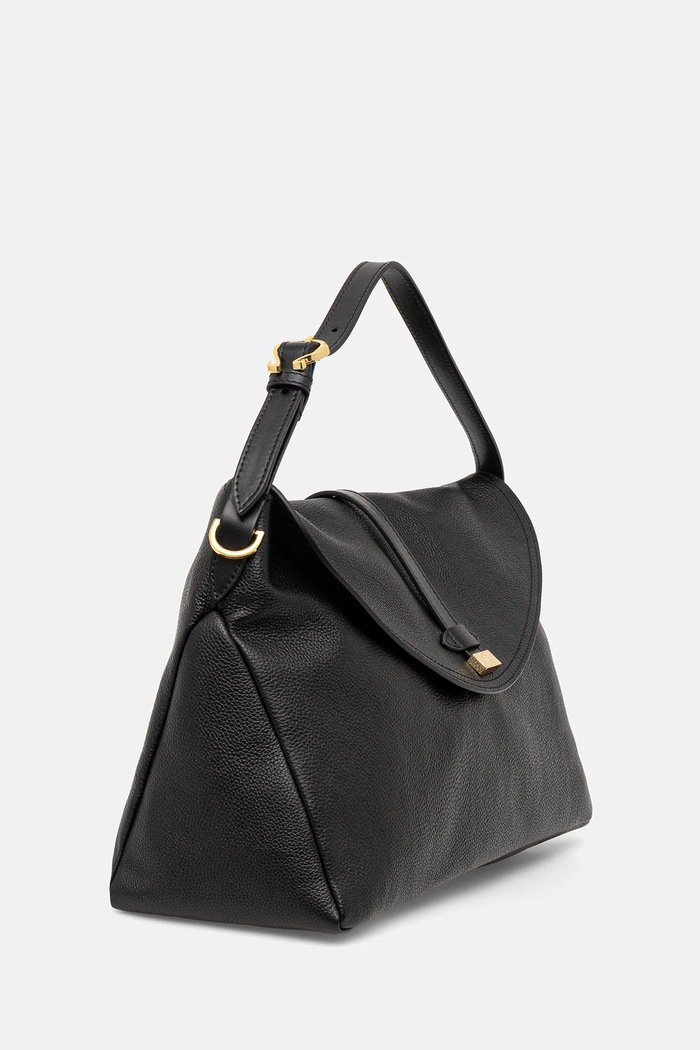Pollini borsa a mano in pelle PC4402PP0NQA1 nero AW25