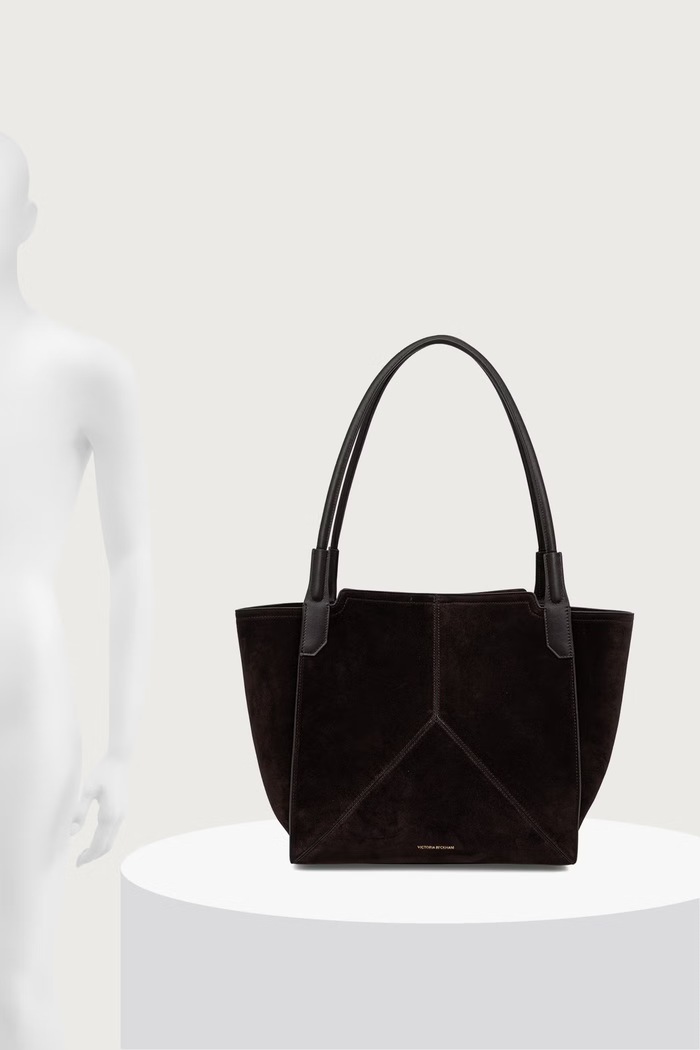 Victoria Beckham Torebka shopper damska zamszowa B325AAC006914A