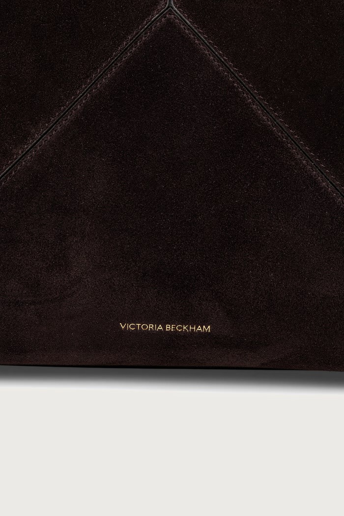Torebka shopper damska zamszowa Victoria Beckham B325AAC006914A brązowy