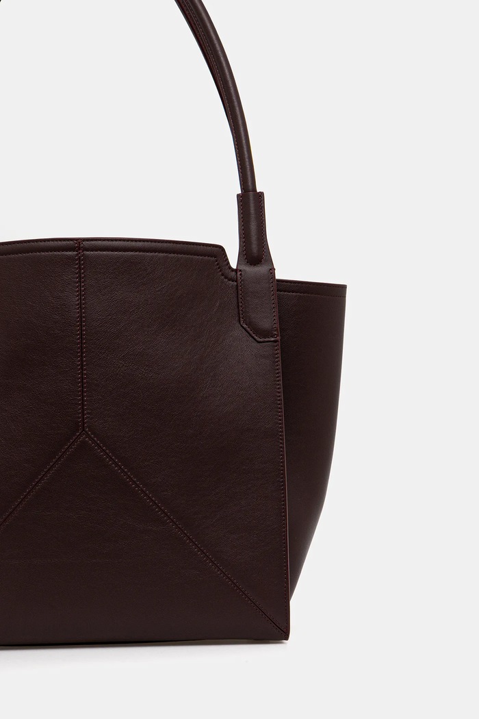 Аксесоари Victoria Beckham шопинг чанта дамска от кожа B325AAC006915A бордо