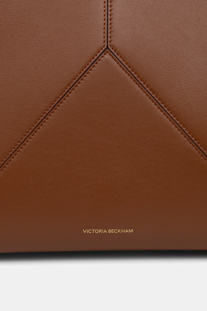 Victoria Beckham шопинг чанта дамска от кожа Victoria кафяв B325AAC006915A
