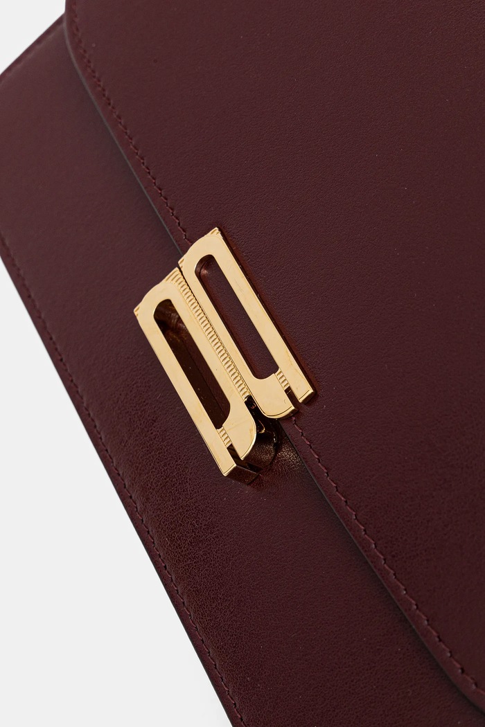 Кожен клъч Victoria Beckham B425AAC006932A бордо