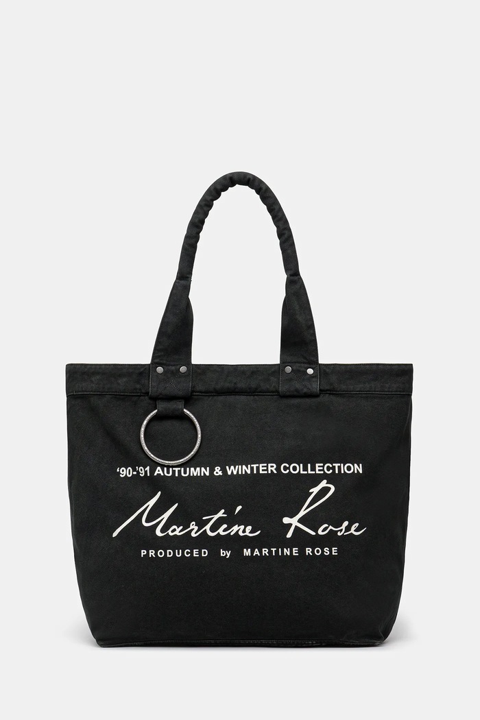 Бавовняна сумка Martine Rose Bondage Tote Bag надрук зелений 1207WP22414