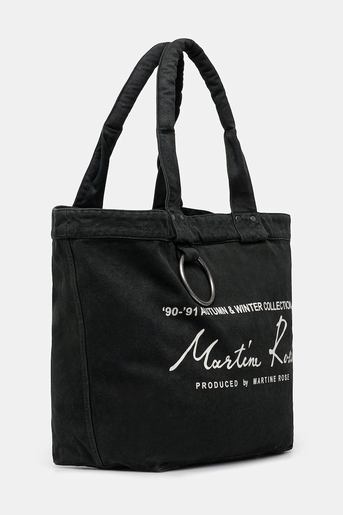Бавовняна сумка Martine Rose Bondage Tote Bag 1207WP22414 зелений AW25