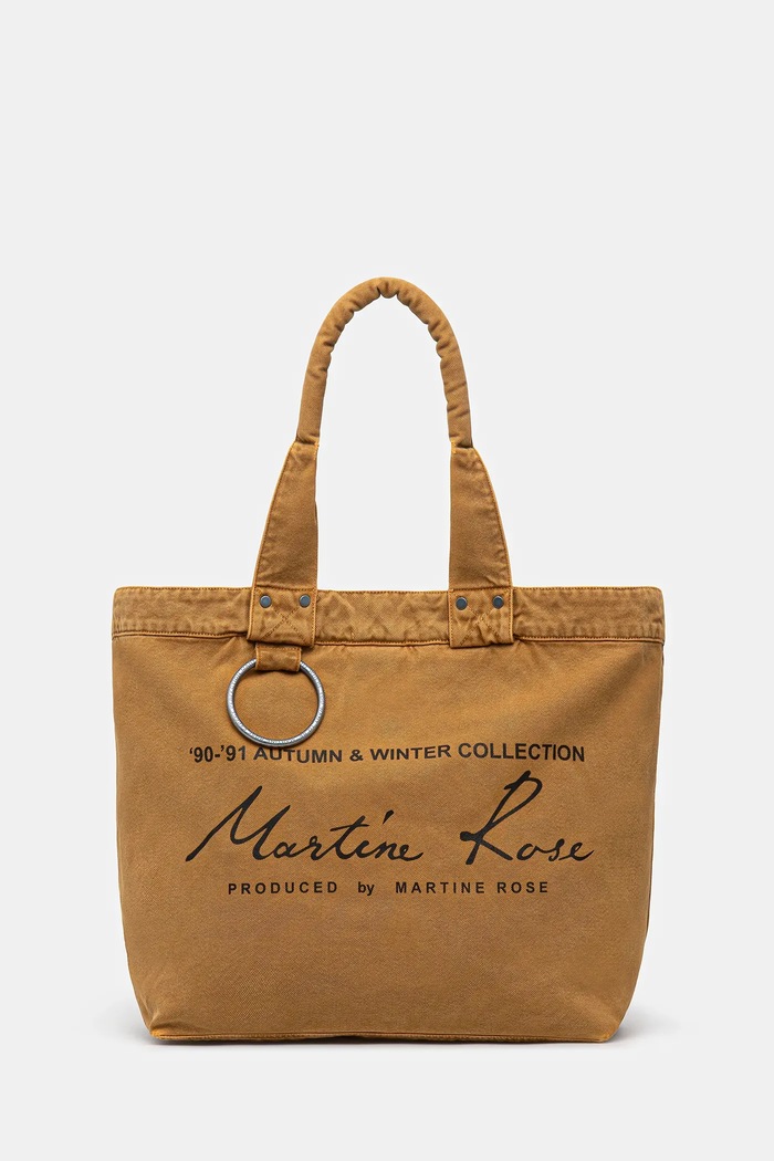 Сумочка Martine Rose Bondage Tote Bag аппликация коричневый 1207WP22718