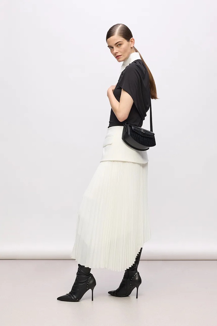 Karl Lagerfeld poșetă de piele Karl Lagerfeld Studio A4W30135 negru