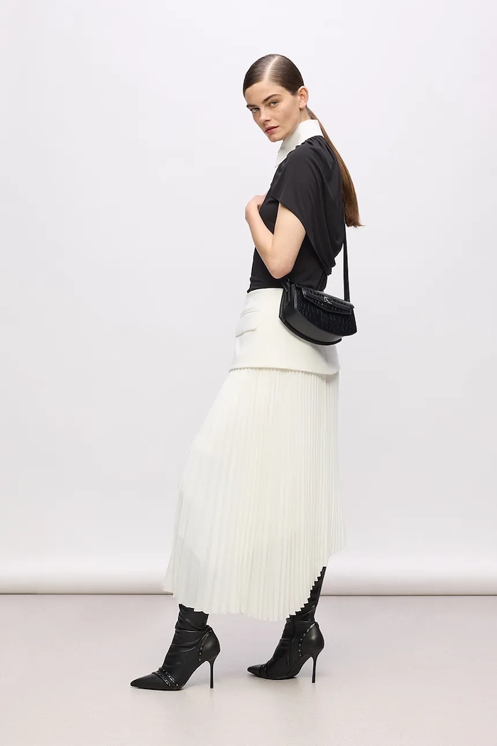 Karl Lagerfeld poșetă de piele Karl Lagerfeld Studio A4W30135 negru