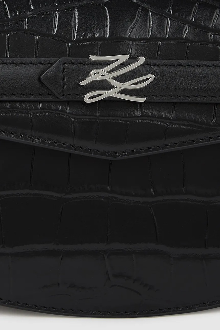 Accesorii Karl Lagerfeld poșetă de piele Karl Lagerfeld Studio A4W30135 negru